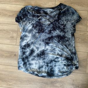 American Eagle Soft and Sexy T Shirt Blue Tye Dye